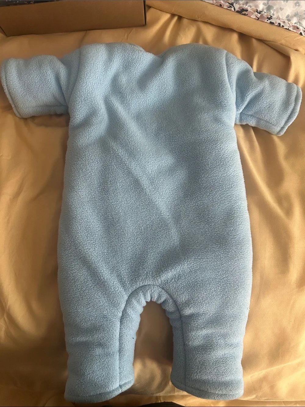 Baby Merlin size 3-6months small 12-18lbs.  Baby Merlin’s magic sleepsuit blue